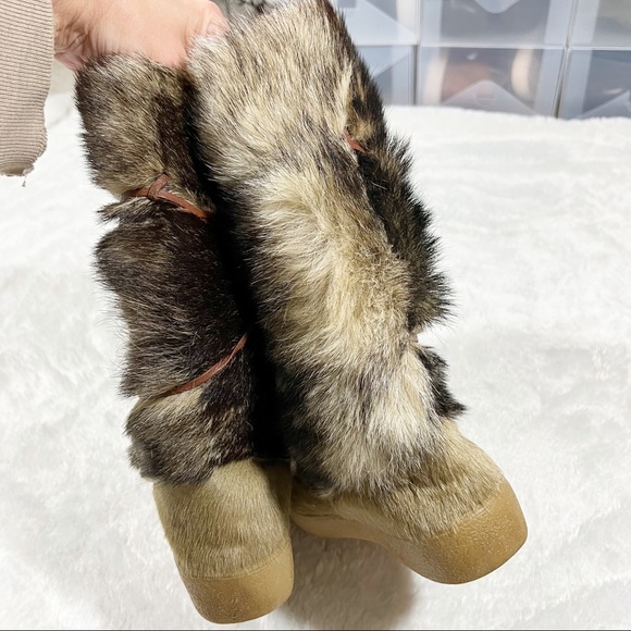 Pajar Canada Kim Red Fox Pony Hair Fur Winter Boots Size 38 - Picture 5 of 15